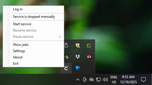 Cadify Service context menu